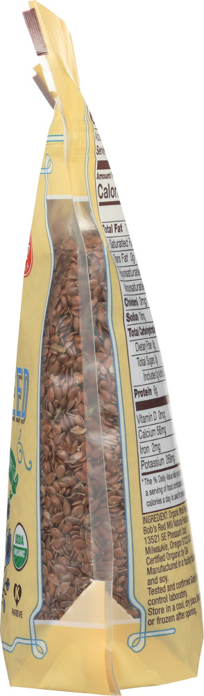 Bobs Red Mill: Organic Whole Flaxseed Brown, 13 Oz