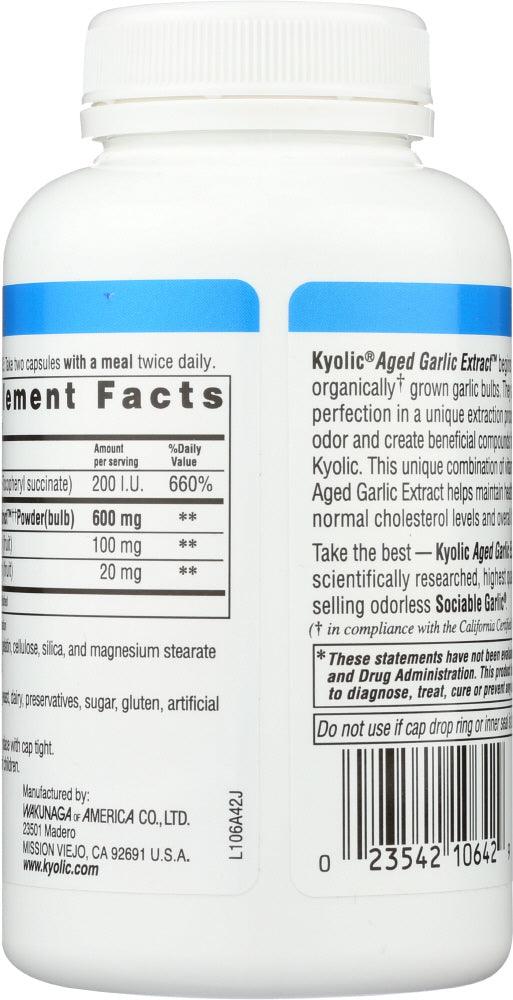 Kyolic: Aged Garlic Extract Circulation Formula 106, 200 Capsules