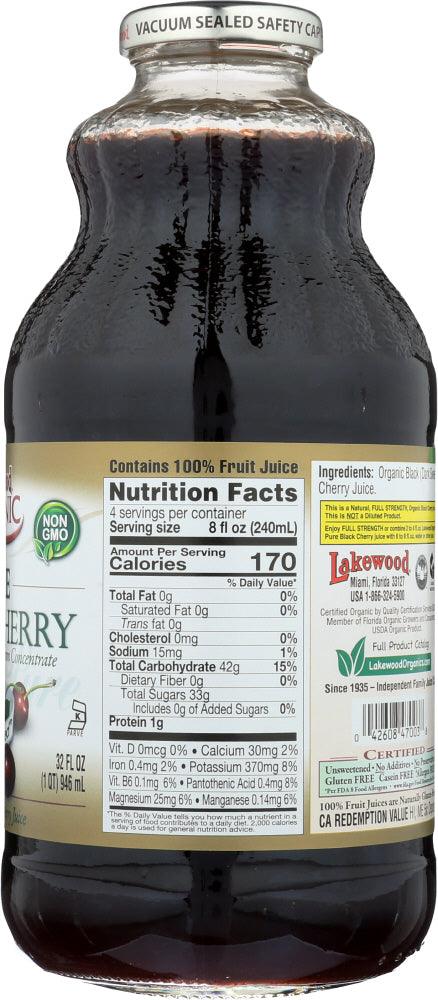 Lakewood: Organic Pure Black Cherry Juice, 32 Oz