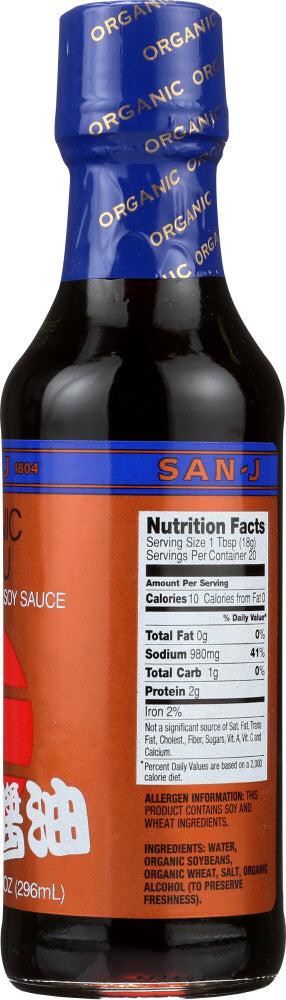 San-j: Organic Shoyu Naturally Brewed Soy Sauce, 10 Oz