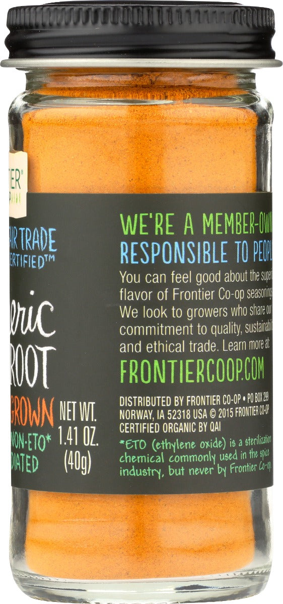 Frontier Herb: Organic Tumeric Root Ground Fair Trade,  1.41 Oz