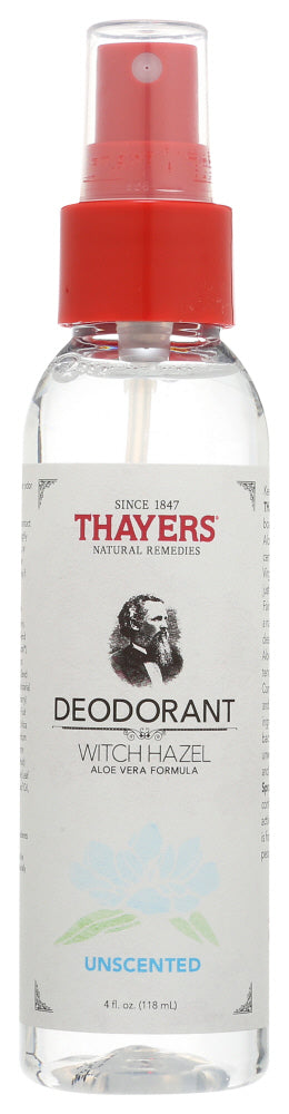 Thayers: Witch Hazel Unscented Deodorant, 4 Oz