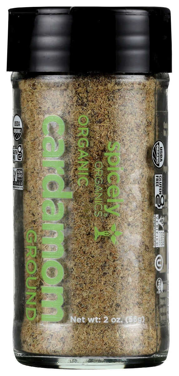 Spicely Organics: Spice Cardamom Ground Jar, 2 Oz