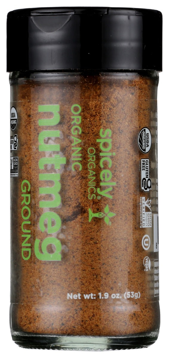 Spicely Organics: Spice Nutmeg Ground Jar, 1.9 Oz