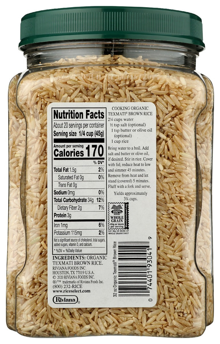 Riceselect: Organic Texmati Brown Rice, 32 Oz