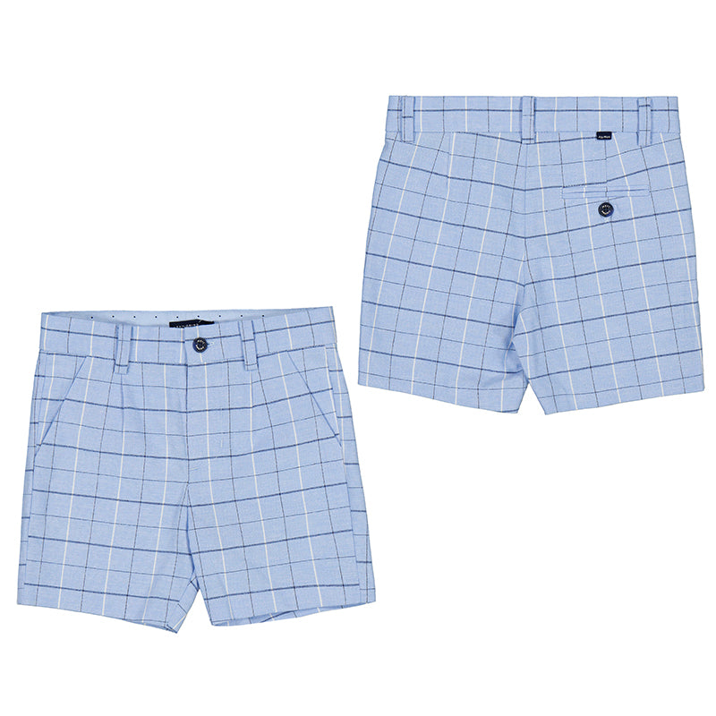 Mayoral 1284-080 Blue Linen Dressy Shorts