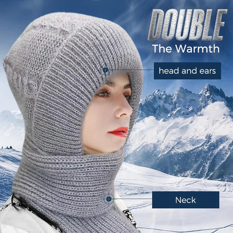 Protection auditive intégrée coupe-vent Cap écharpe, 2 en 1 hiver