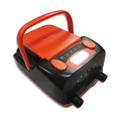 This electric air pump for standing paddles, inflatable boats, inflatable tents