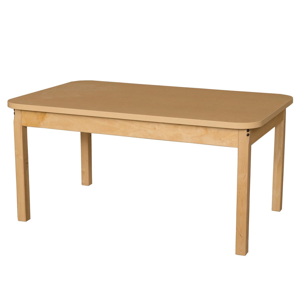 Rectangle High Pressure Laminate Table with Hardwood Legs- 20
