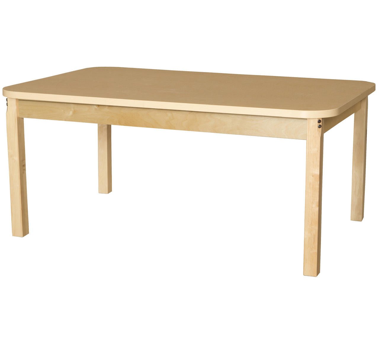 Rectangle High Pressure Laminate Table with Hardwood Legs- 20