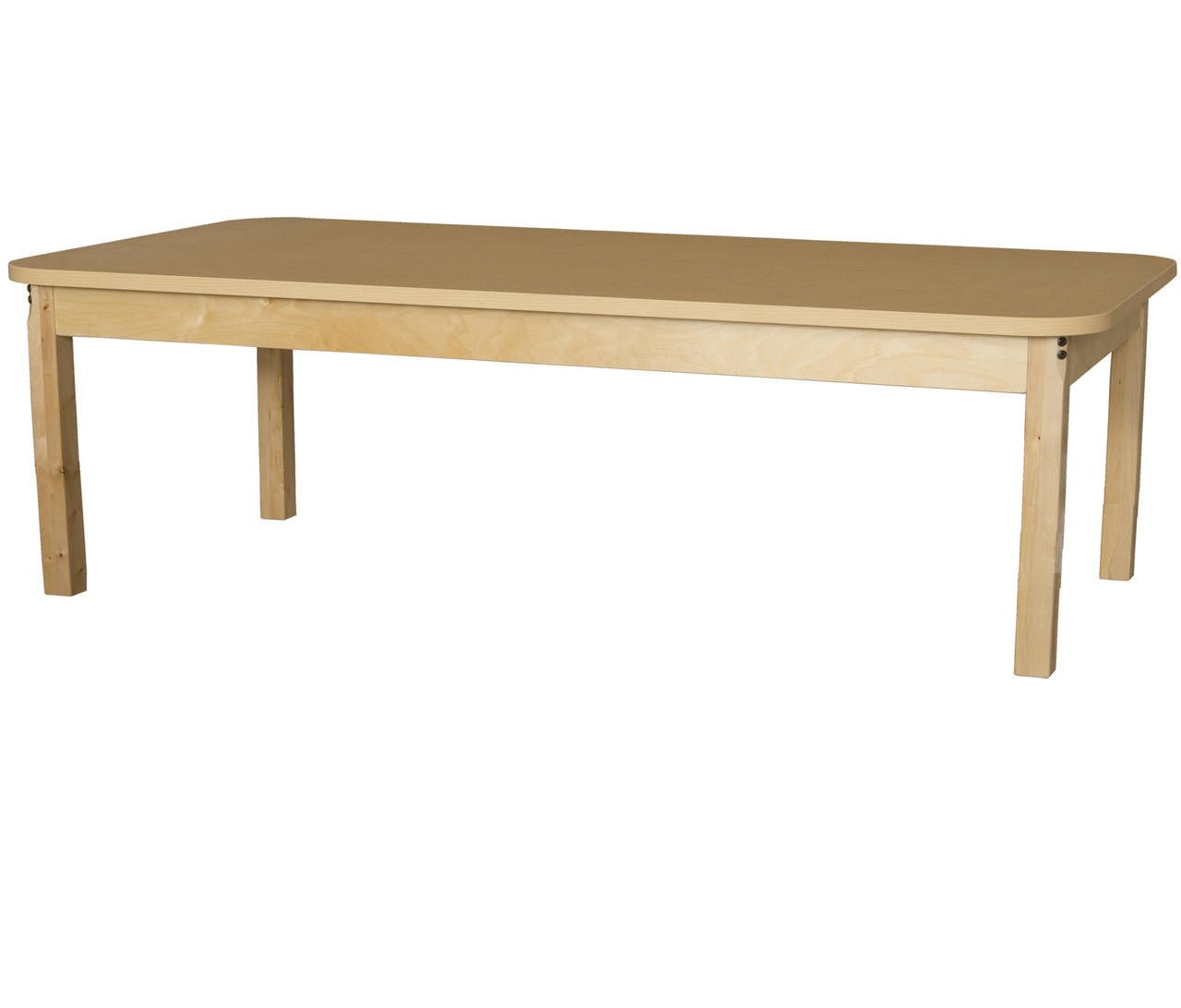 Rectangle High Pressure Laminate Table with Hardwood Legs- 24