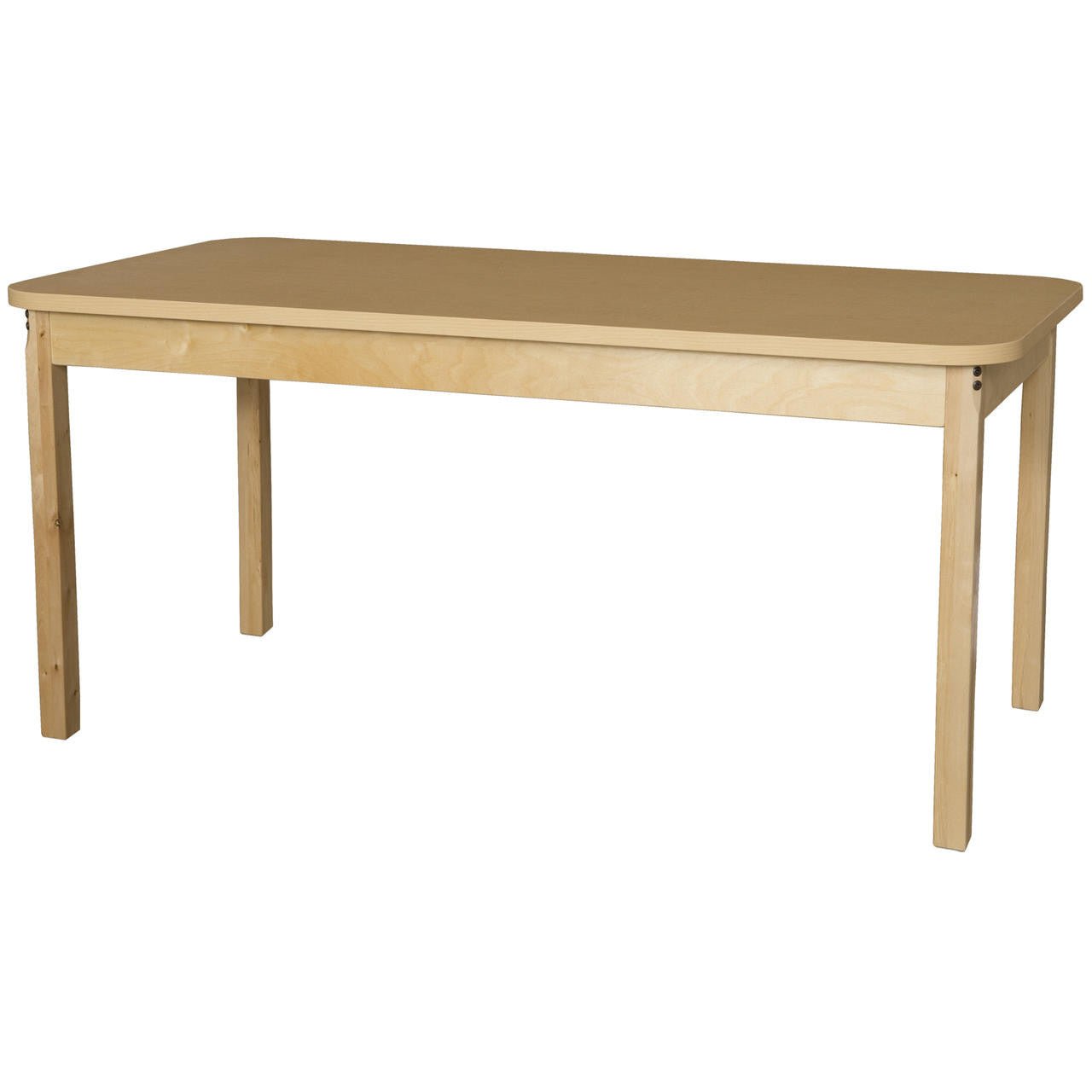 Rectangle High Pressure Laminate Table with Hardwood Legs- 26