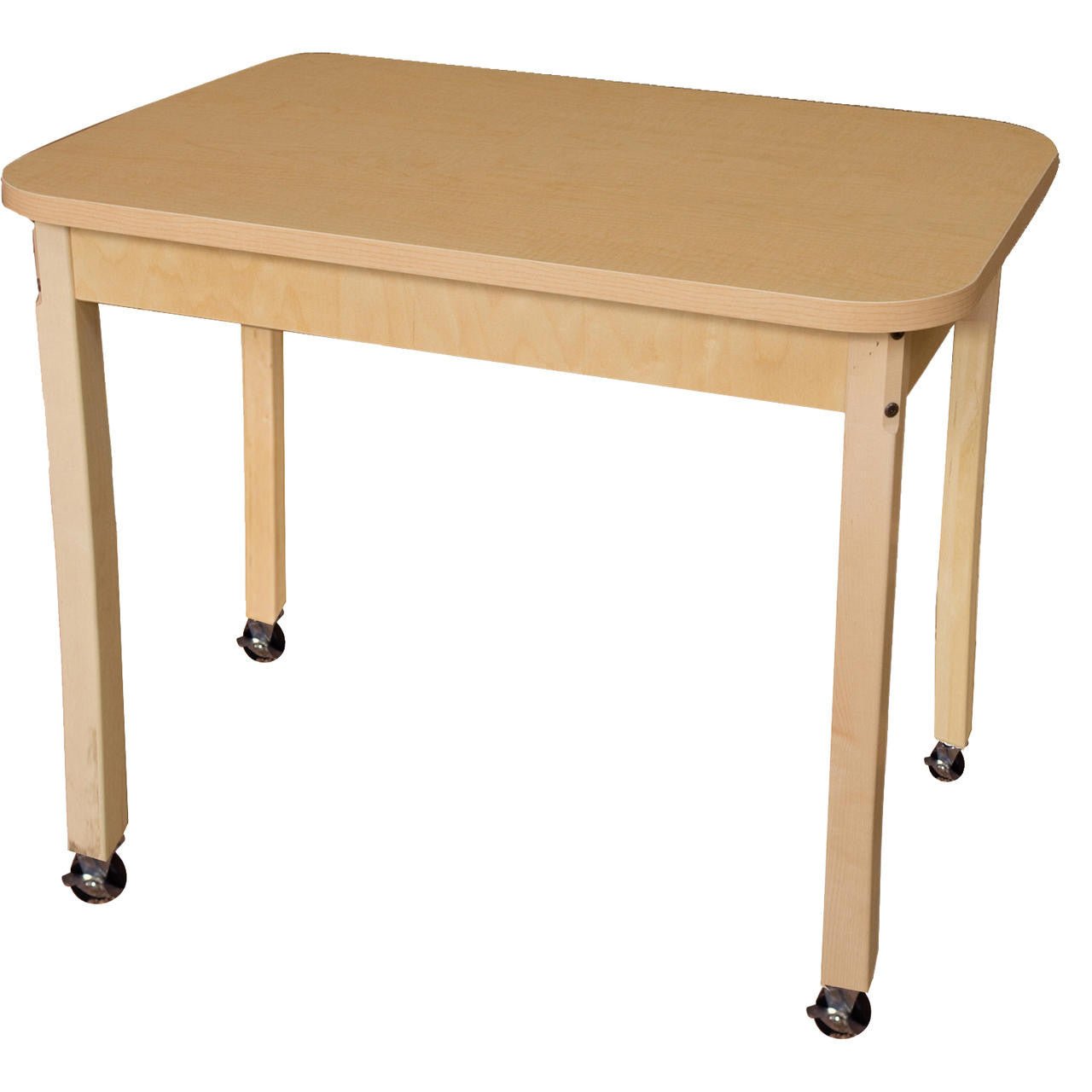 Rectangle High Pressure Laminate Table with Hardwood Legs- 29