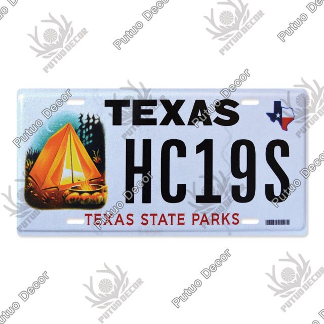 Camping Tin License Plate for Camping Decor