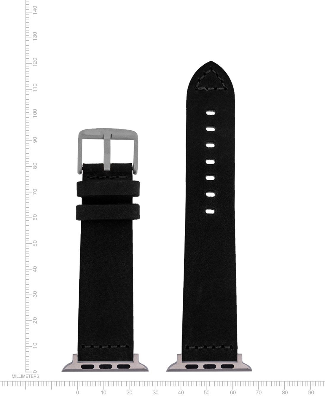 Apple-Compatible Watch Band - Bramante Leather - Black