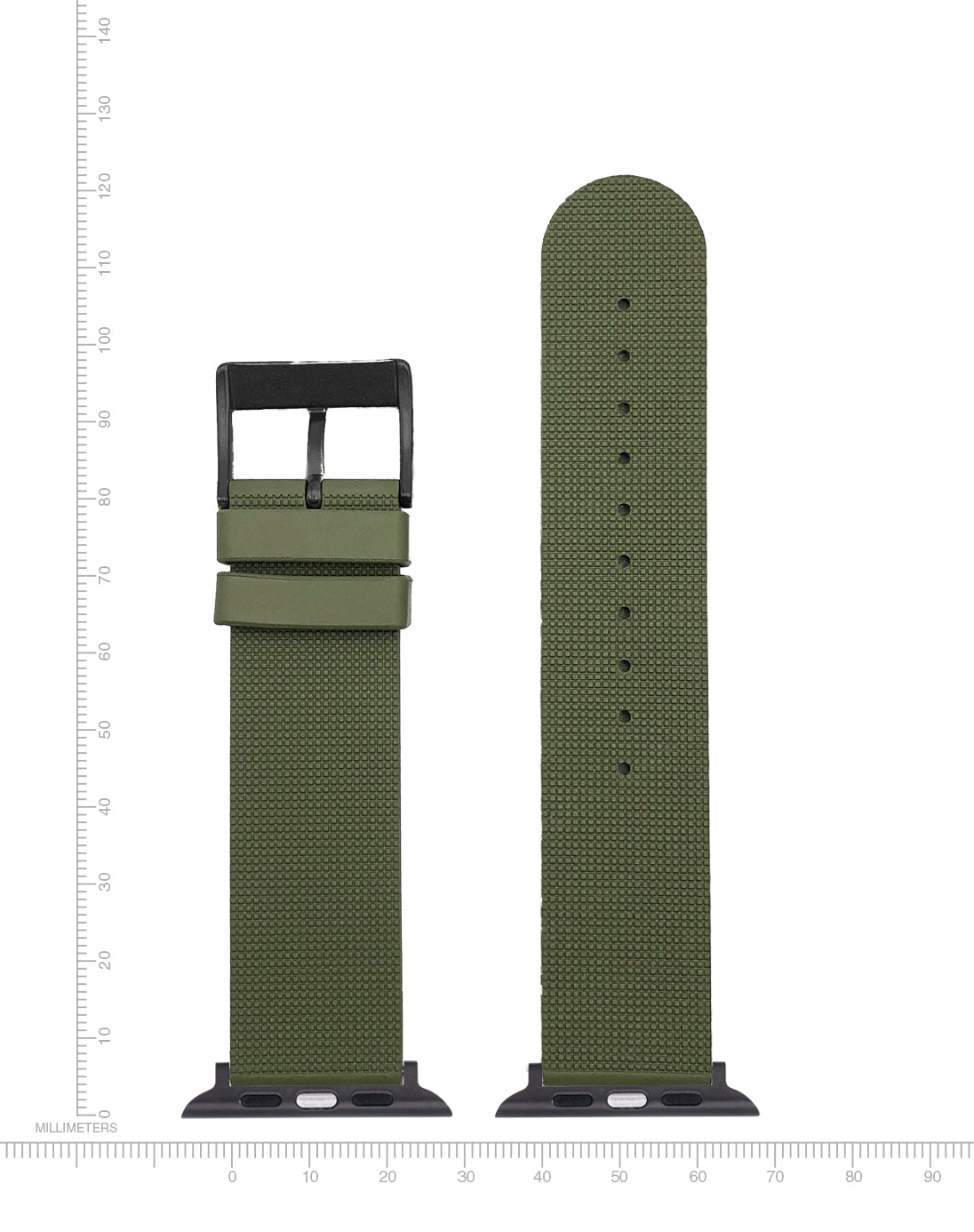 Apple-Compatible Watch Band - Goma Natural Rubber - Green