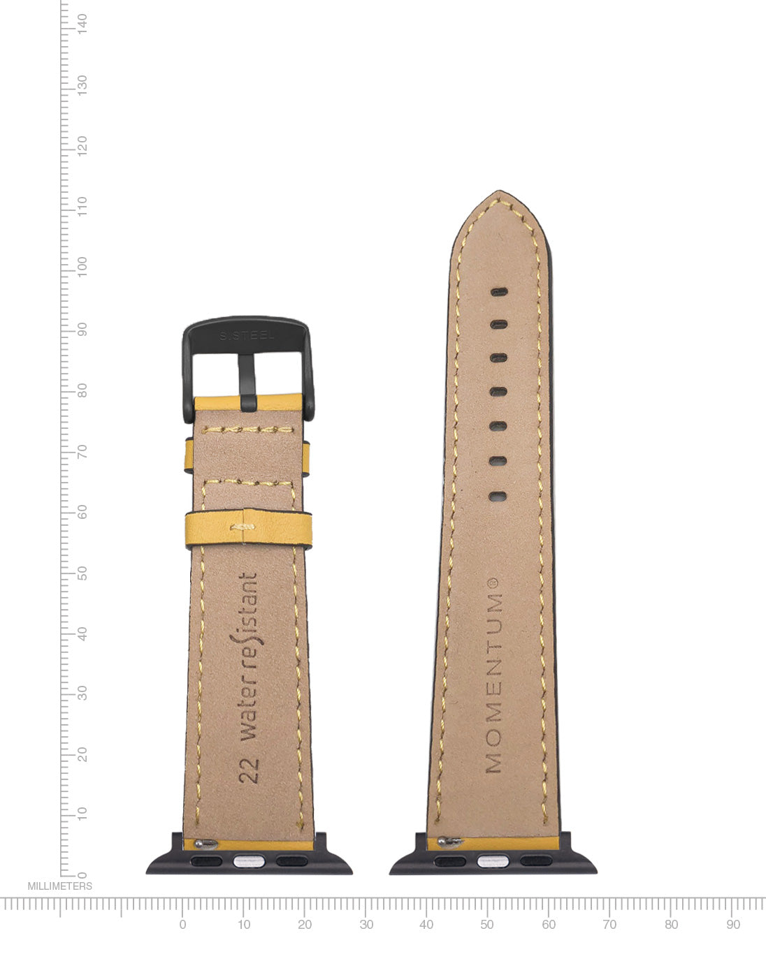 Apple-Compatible Watch Band - Nappa Leather - Yellow