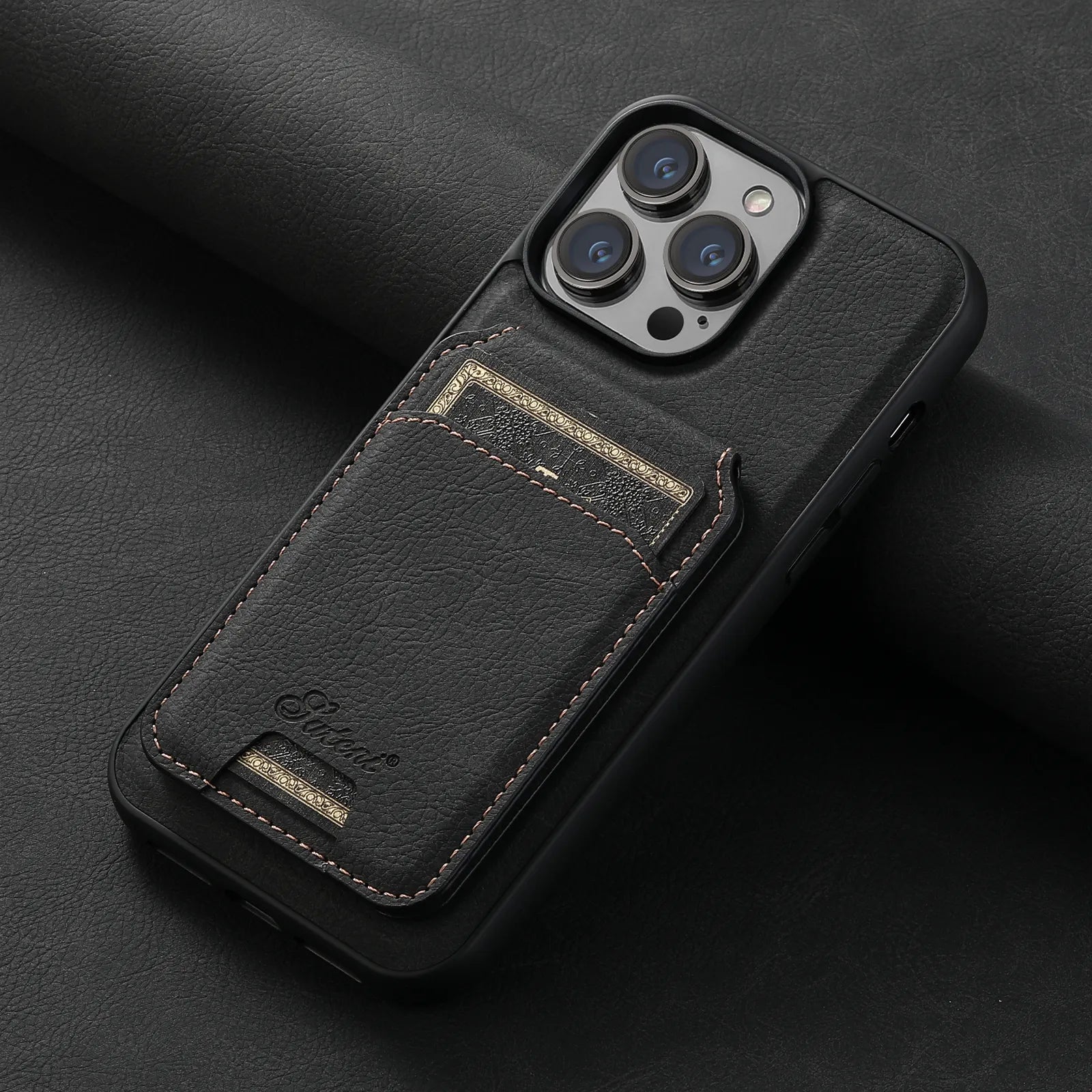 Leather Magnetic Wallet Phone Case For iPhone