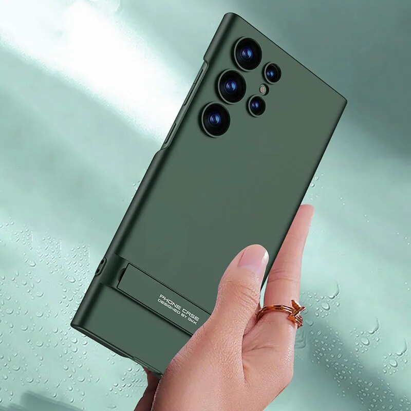 Anti-knock Matte Plastic Hard Kickstand Phone Case For Samsung