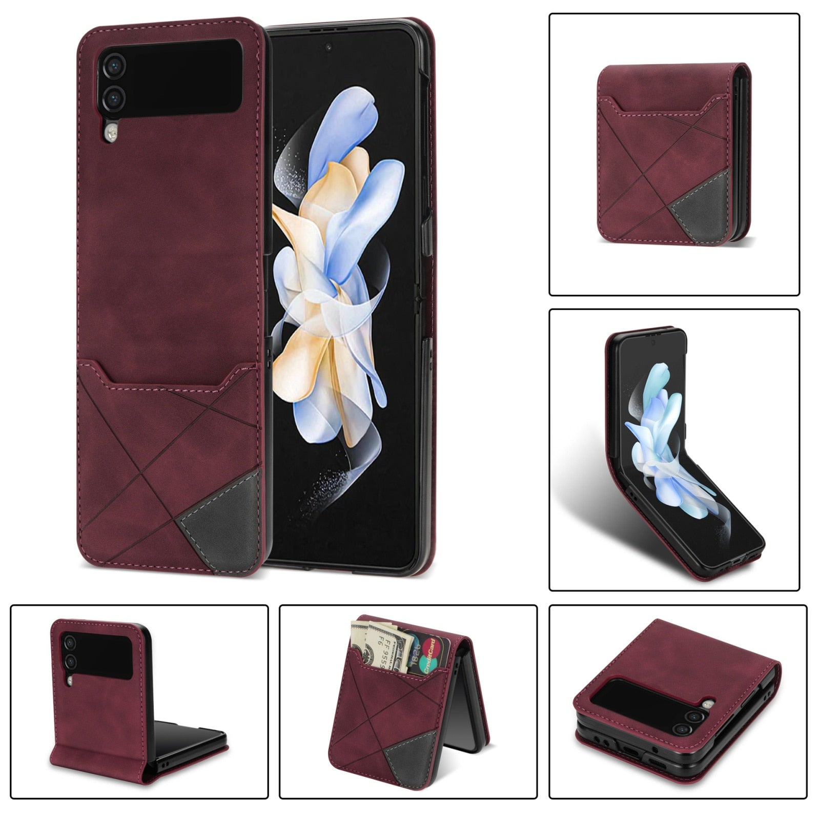 Slim Leather Card Holder Phone Case for Samsung
