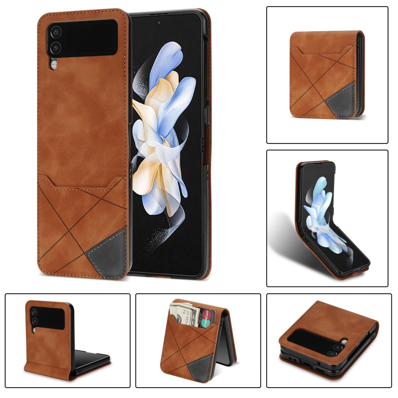 Slim Leather Card Holder Phone Case for Samsung