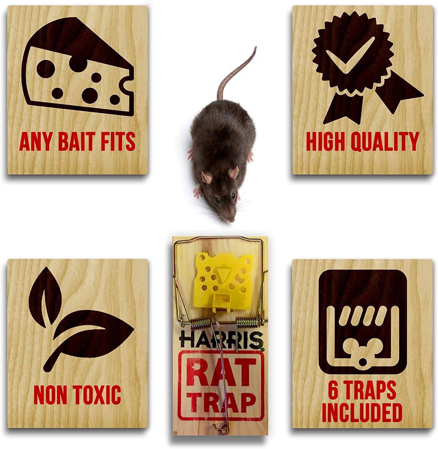Harris Rat Snap Trap (6-Pack)