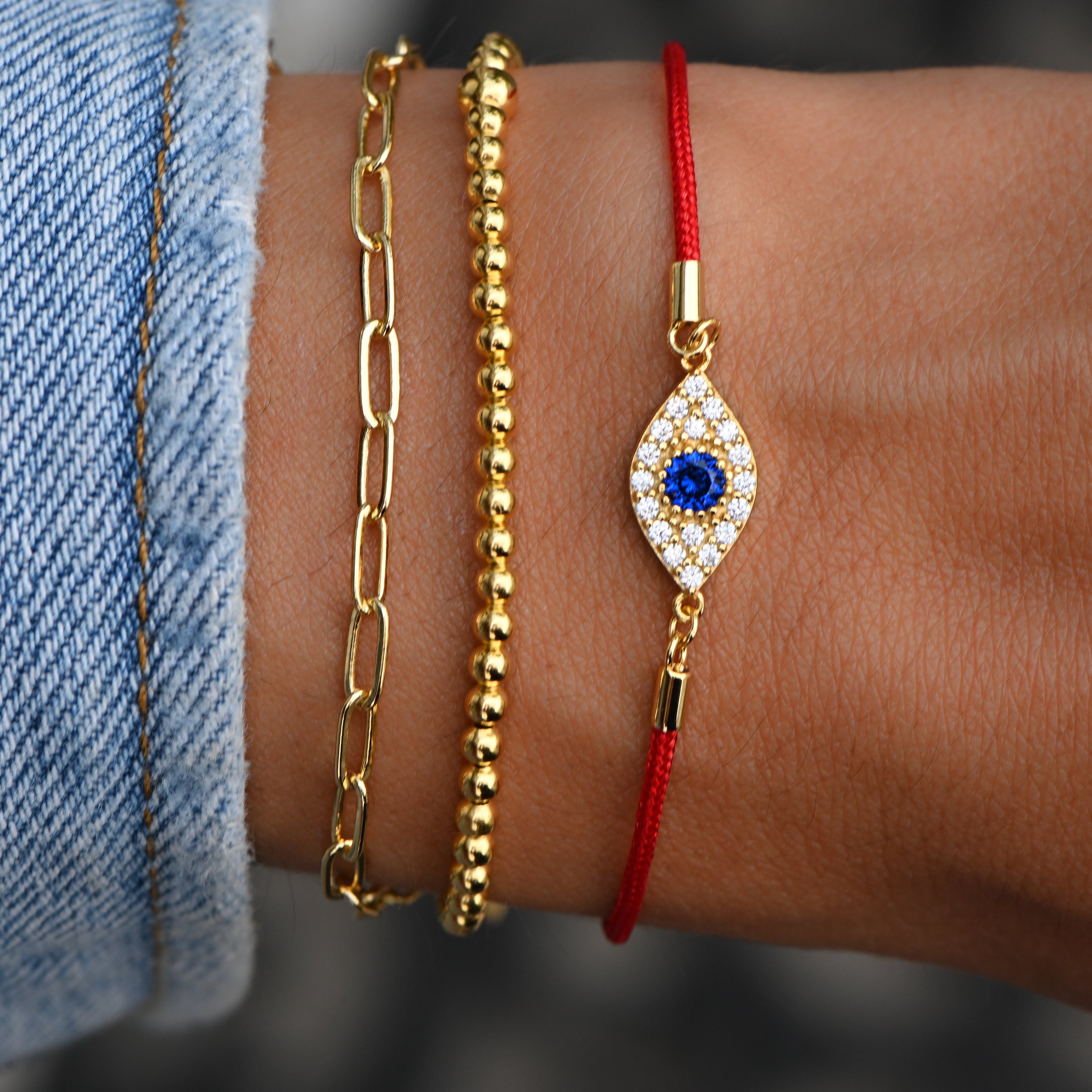 Red String Evil Eye Bracelet