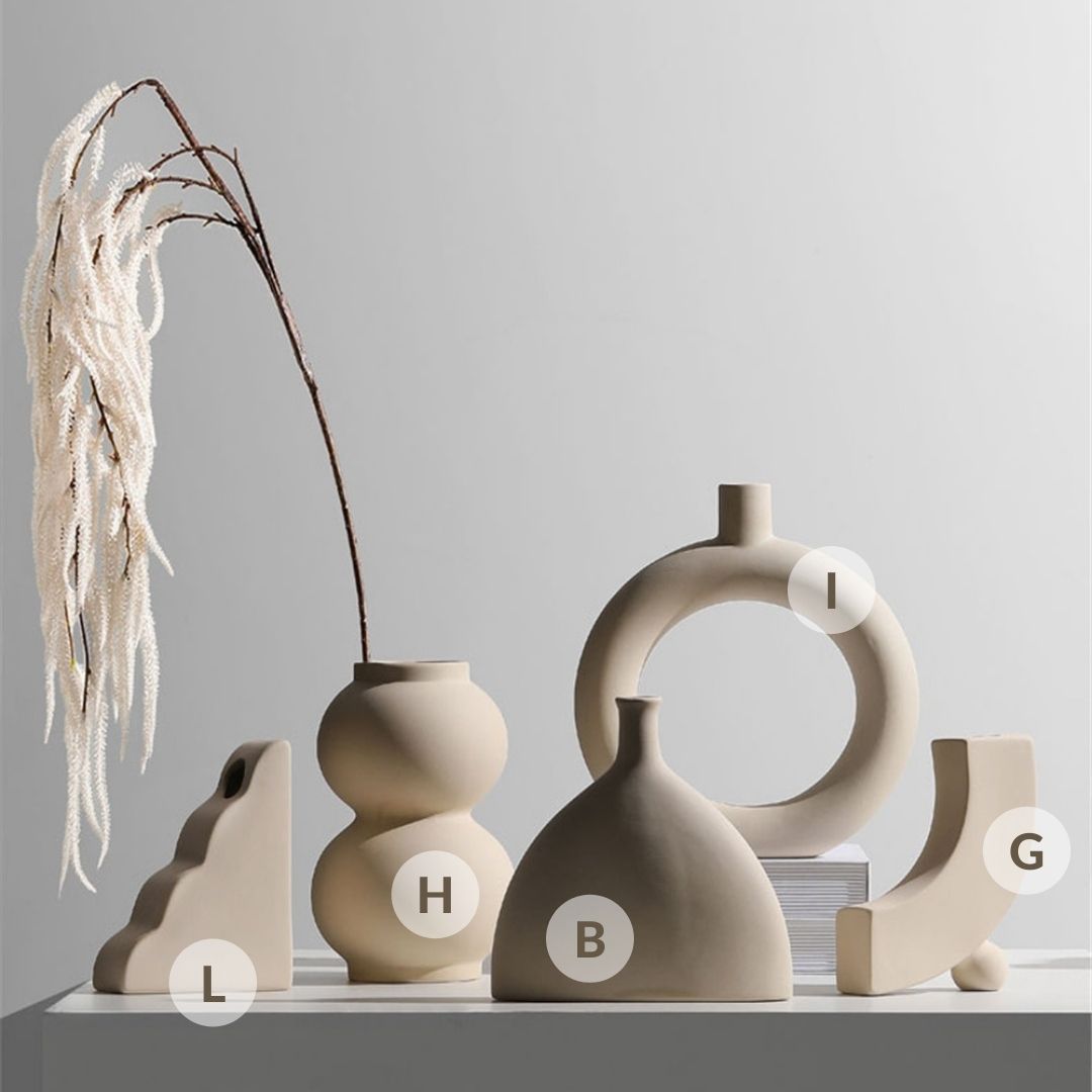 Nordic Ceramic Vases for Dried Flowers