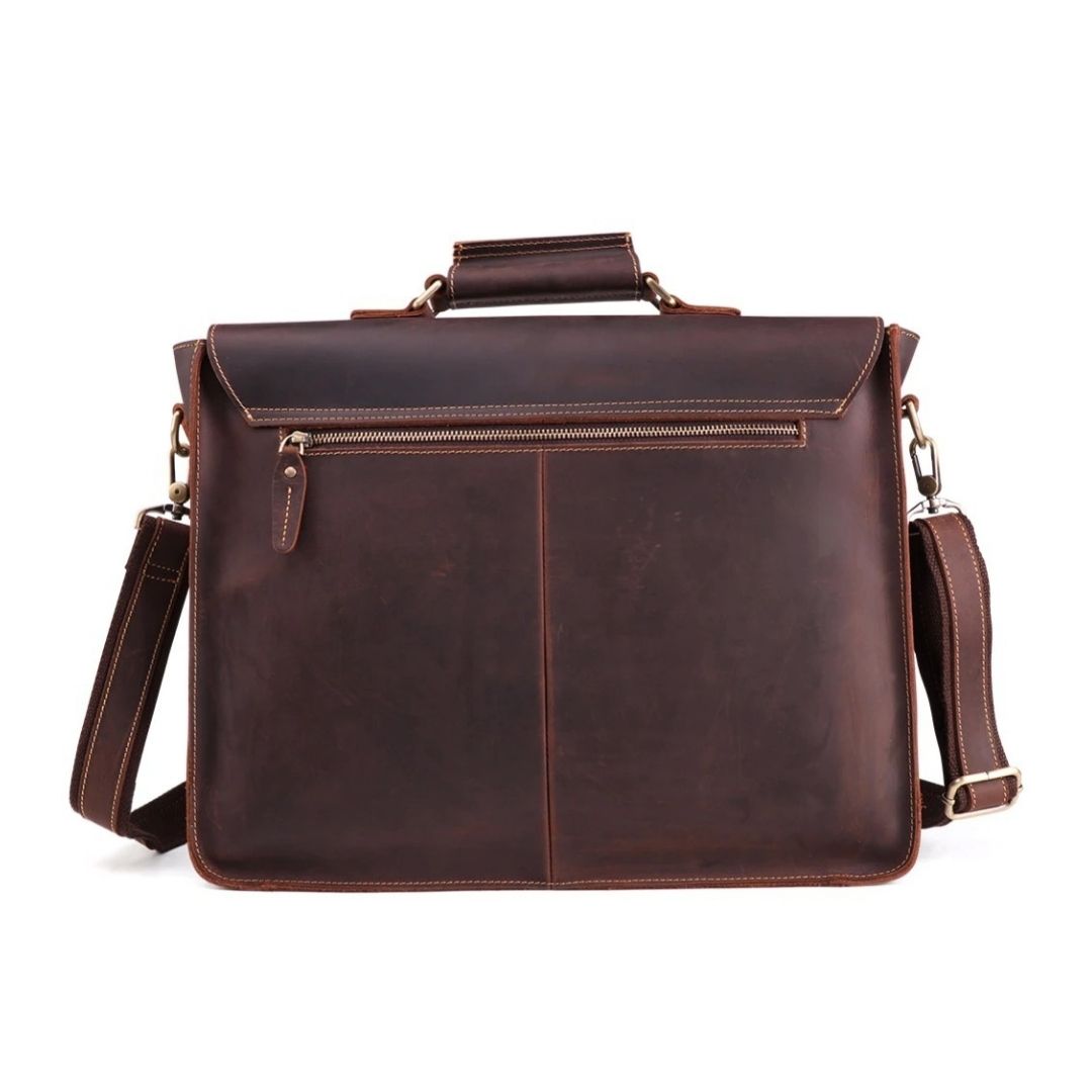 Leather Messenger Laptop Shoulder Bag for Men 82013