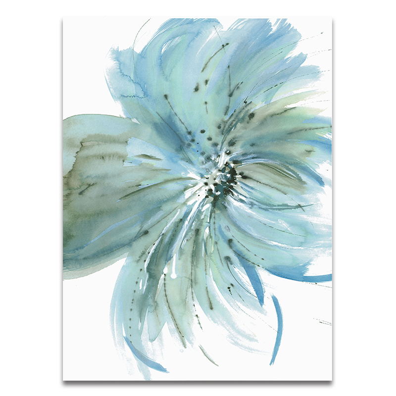 Watercolor Flower Art Print on Canvas