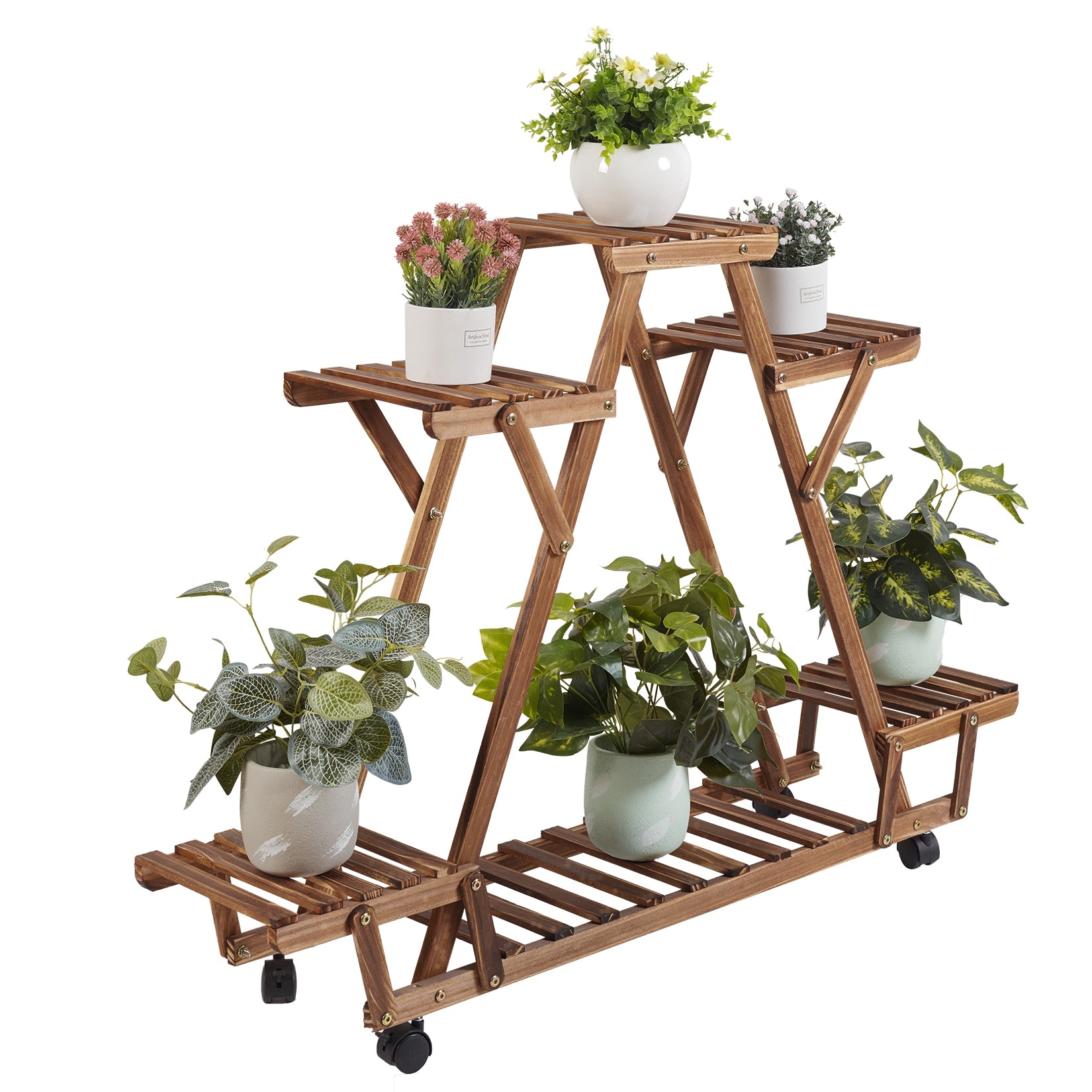 Solid Wood Plant Pot Stand for Indoor and Outdoor SKU 35006