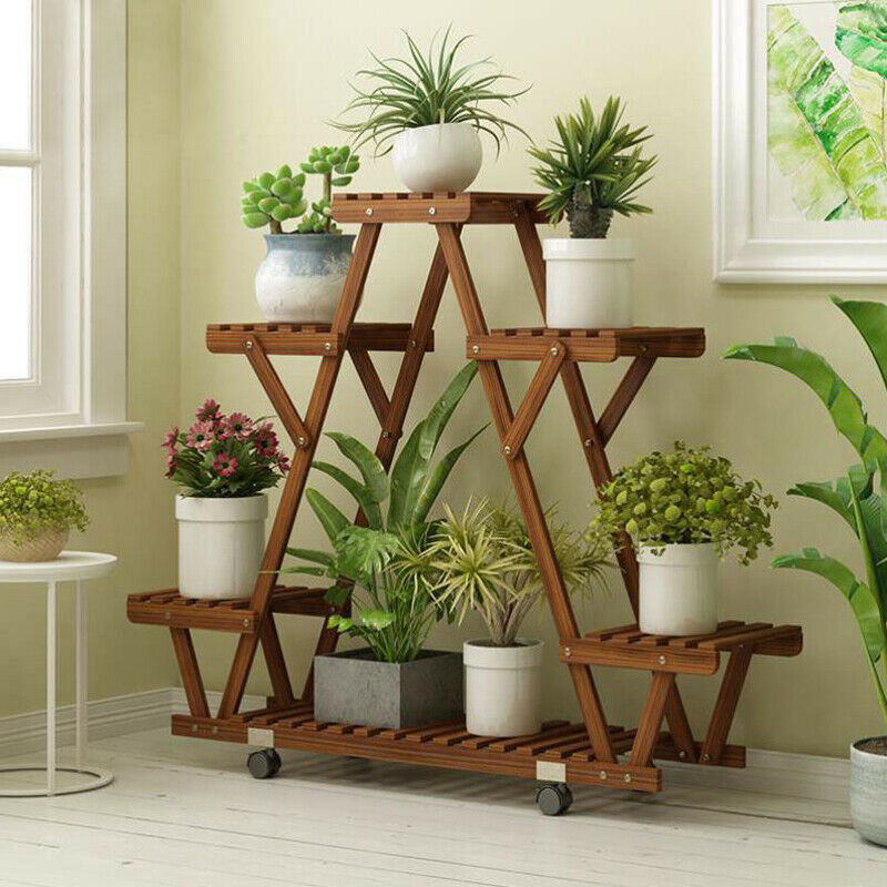 Solid Wood Plant Pot Stand for Indoor and Outdoor SKU 35006