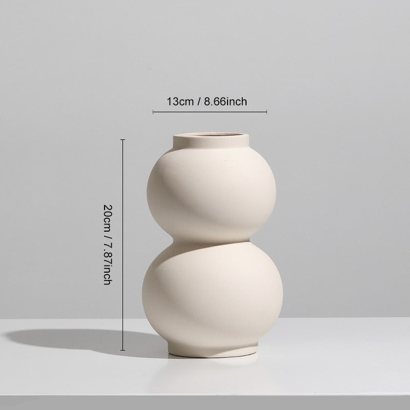 Nordic Ceramic Vases for Dried Flowers