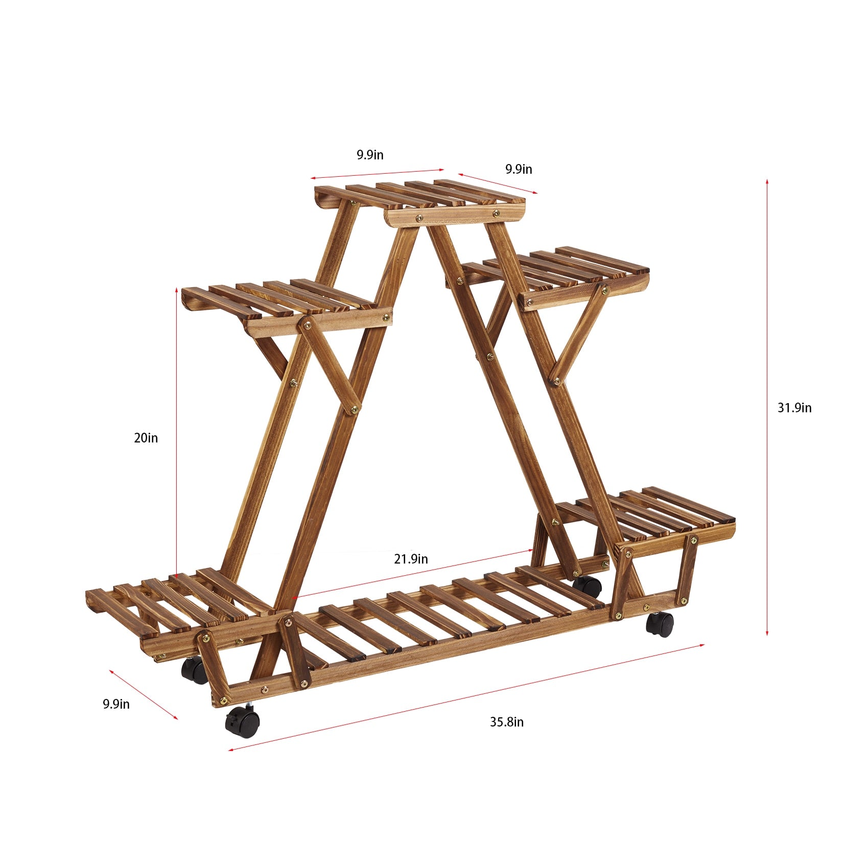 Solid Wood Plant Pot Stand for Indoor and Outdoor SKU 35006