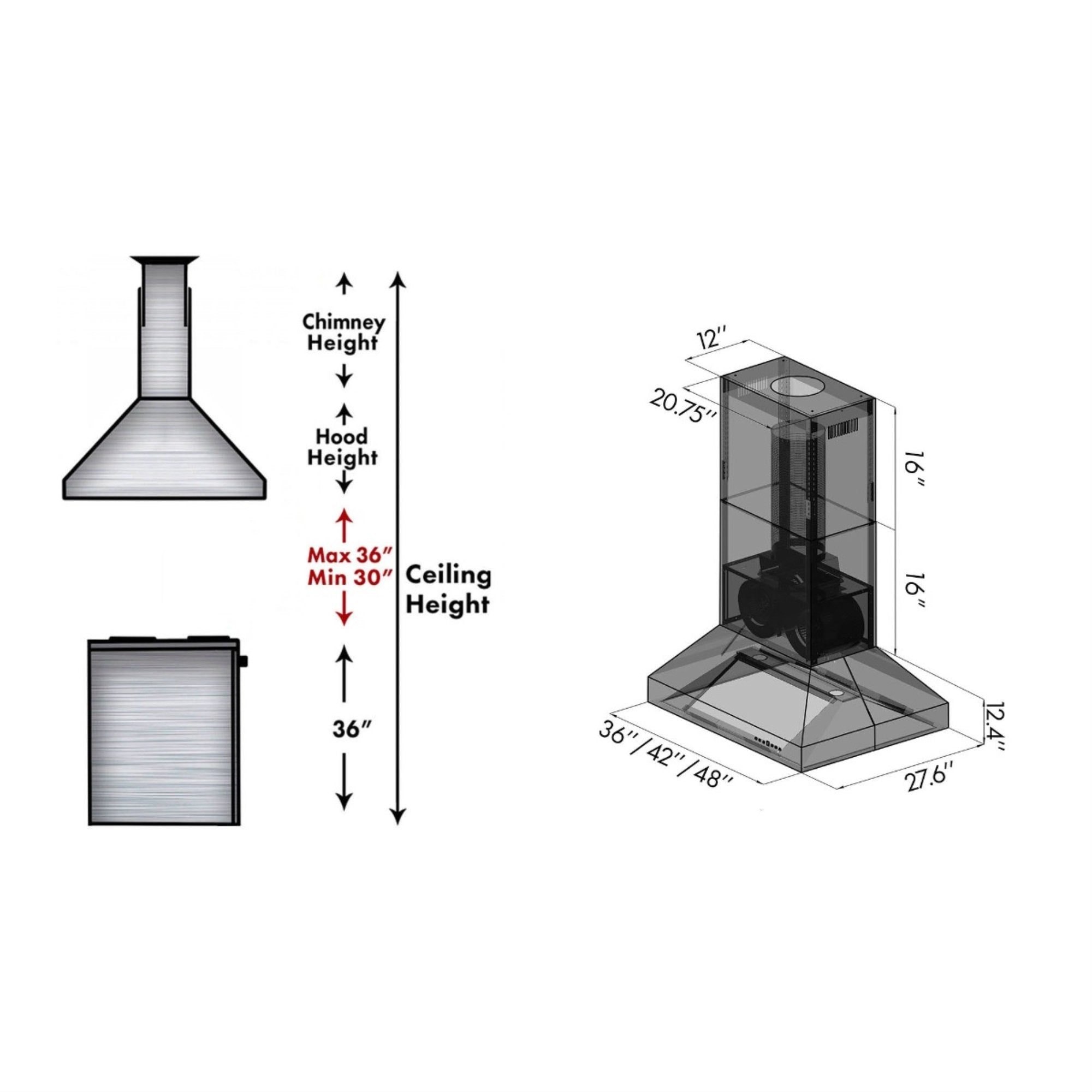 ZLINE 697i Island Mount Range Hood