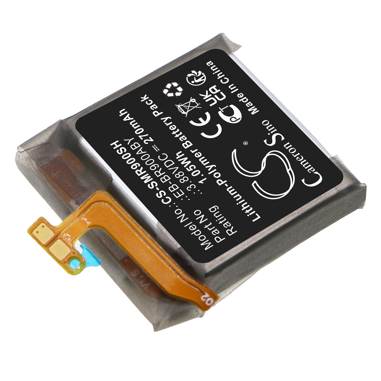 270mAh EB-BR900ABY, GH43-05112A Battery for Samsung Watch 5 40mm, SM-R900, SM-R905