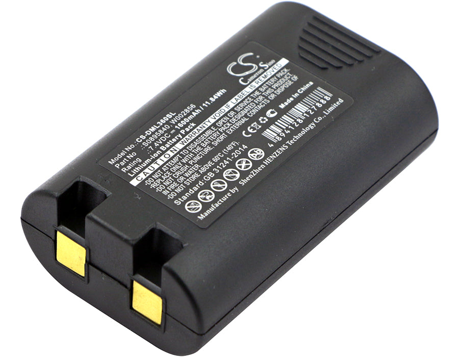 1600mAh 1759398, S0895840, W002856 Battery for 3M PL200, Dymo Rhino 4200, Rhino 5200, R5200