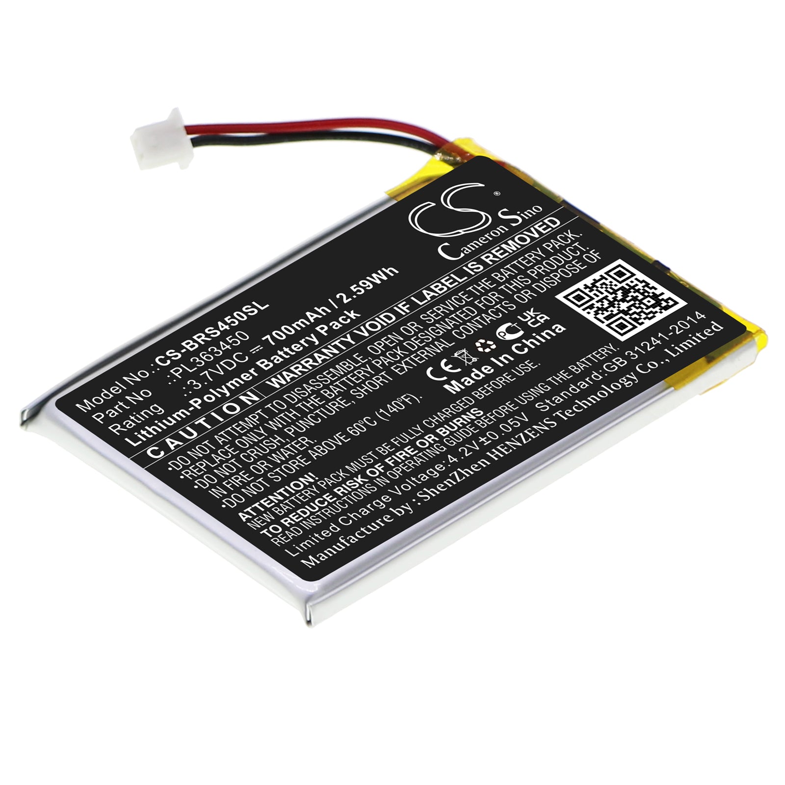 700mAh PL363450 Battery for BlueParrott S450, S450-XT