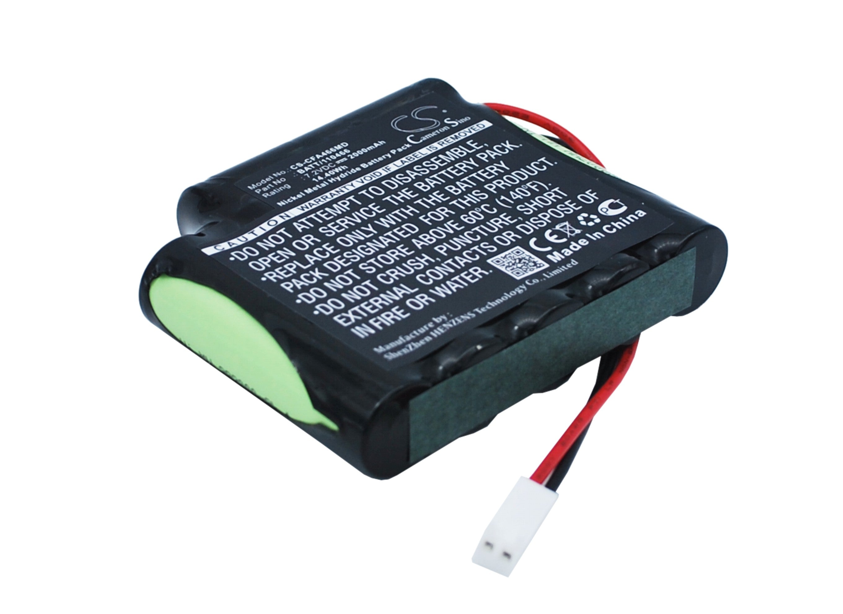 2000mAh 120466, BATT/110466 Battery for Stimulator Musculaire Myo, Cefar Myo 4 Max, Globus Elite 4, Genesy 3000, 500, 2650