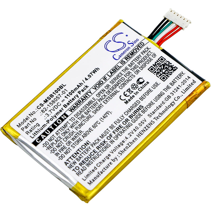 1100mAh 82-158057-01 Battery for Motorola SB1, SB1B-SE11A0WW, SB1-HC