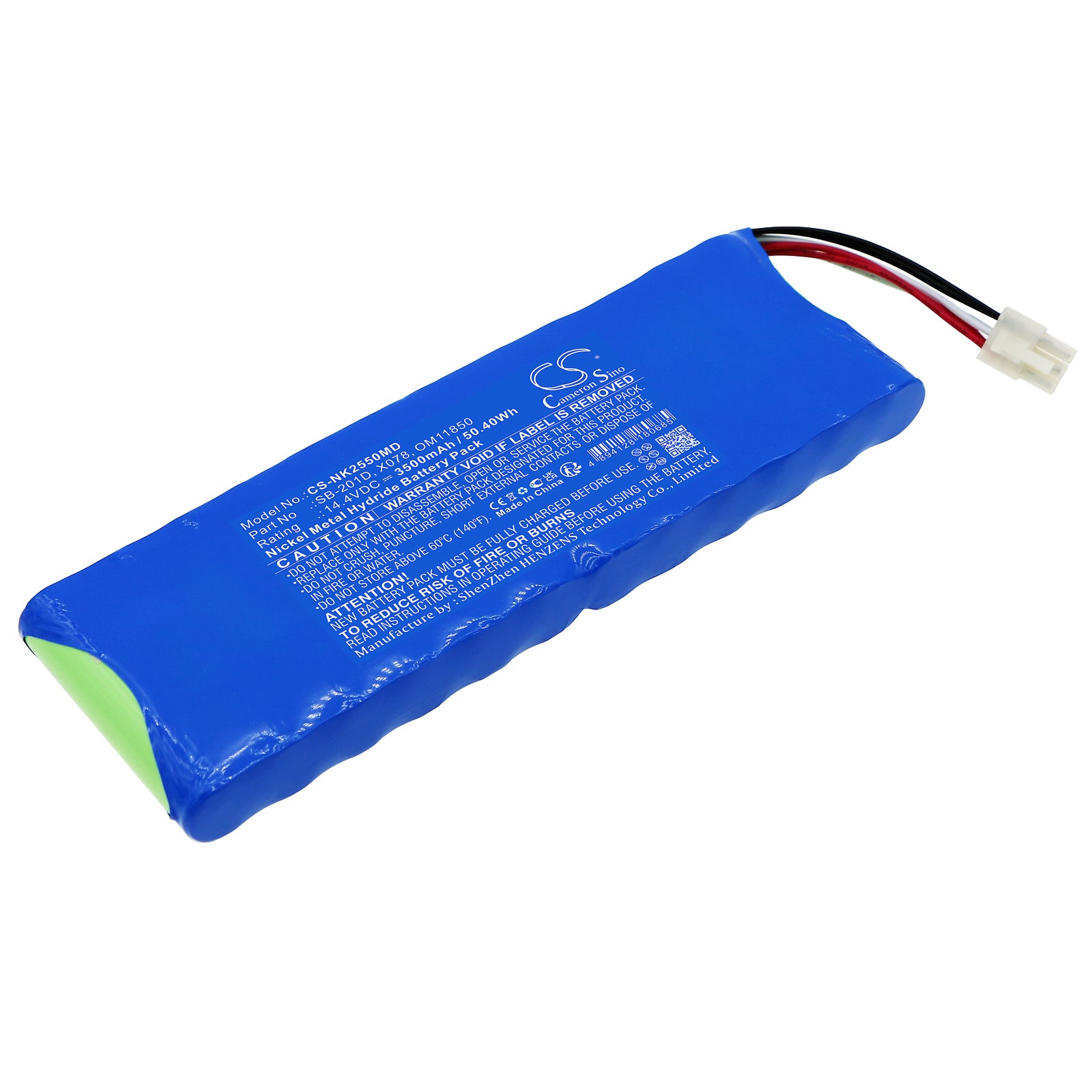 3500mAh SB-201D, X078, OM11850 Battery for Nihon Kohden Cardiofax G ECG-2550 Monitor