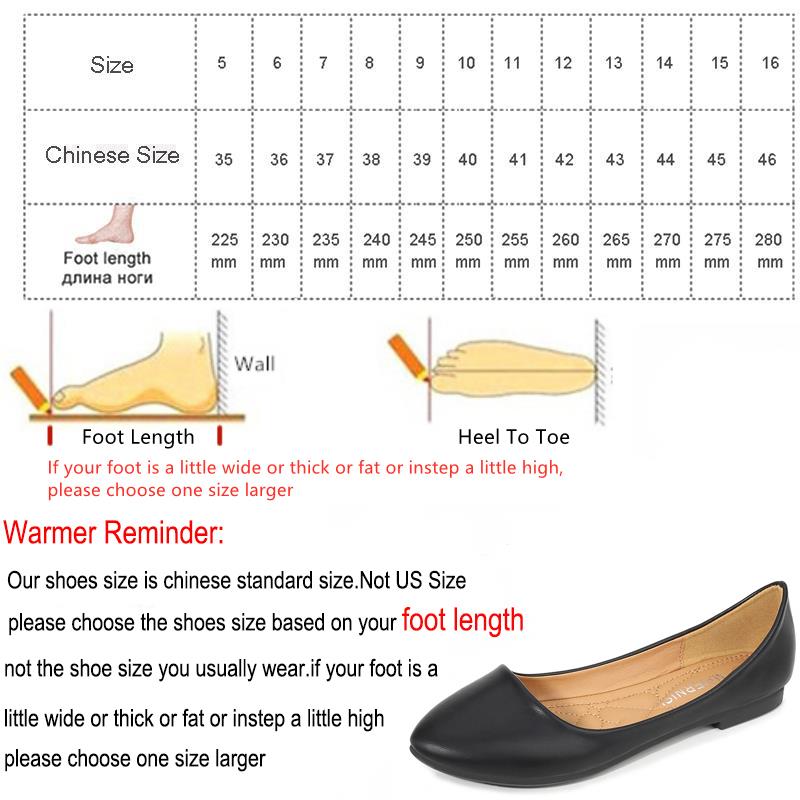 Spring Autumn Woman Flats Pointed Toe Slip On Flat Shoes Ladies Ballet Flats Boat Shoes Fashion Plus Size 36-42 43 46