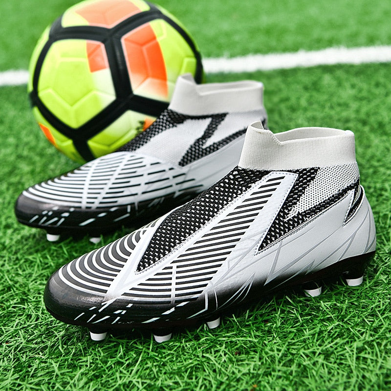 Men Soccer Shoes Top Quality Football Boots Training Cleats Grass High-quality Trend Non-Slip High Ankle Comfortable Training