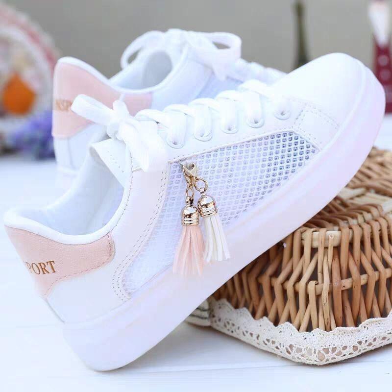 2023 Women Sneakers Shoes Female Breathable Students Casual Shoes Sports for Girl Flat Mesh White Shoes Vulcanize Desginer