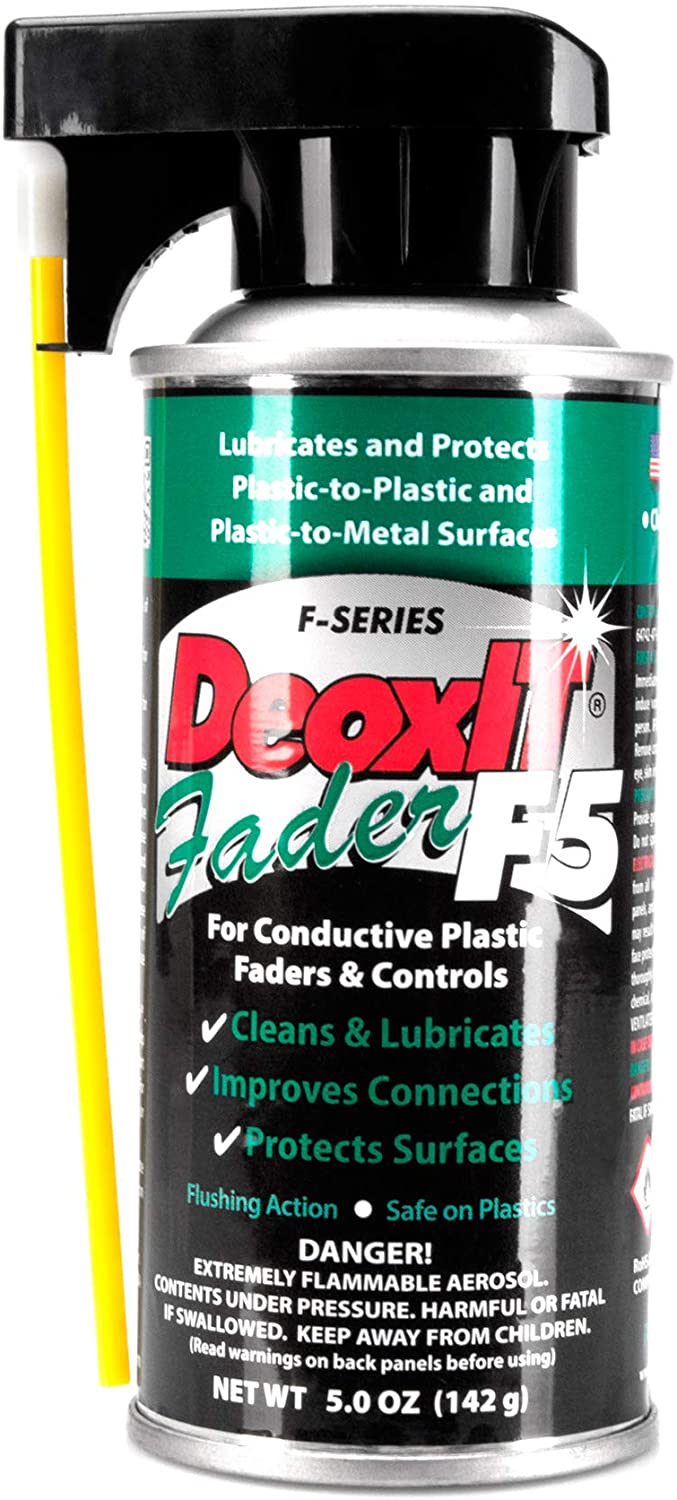 DeoxIT Fader F5S-H6 Spray, Contact Cleaner/Lube/Protector for Conductive Plastics & Carbon Controls, 142g