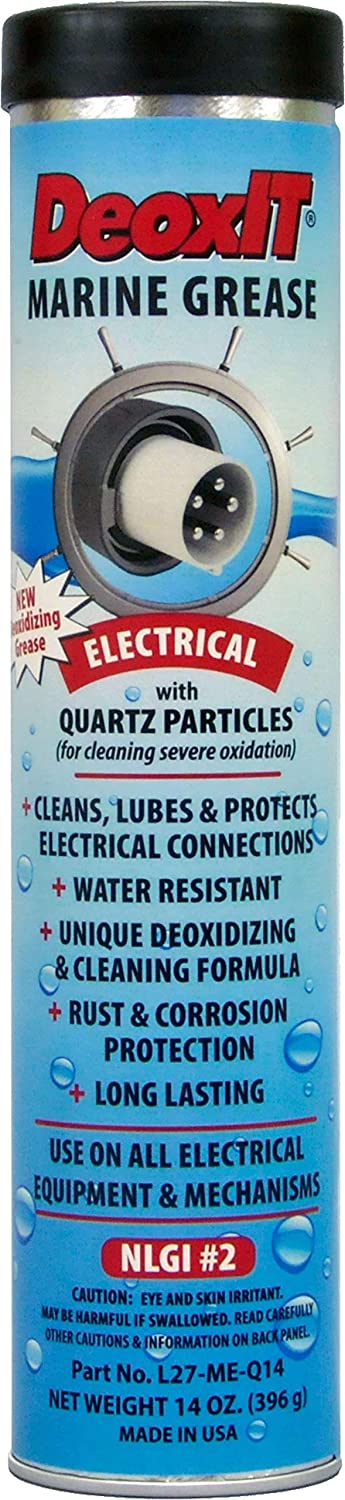 CAIG Labs., DeoxIT L27-ME-Q14, Electrical Marine Lithium Grease with cleaner/deoxidizer, Quartz Particles, 396 g Tube