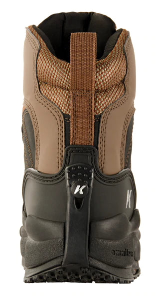 Korkers Buckskin Wading Boot with Kling-On and Studded Kling-On Outsoles, Chocolate Chip/Black