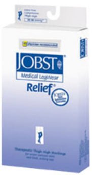 Jobst 114635 Relief Knee High Open Toe Socks-30-40 mmHg-Beige-Small