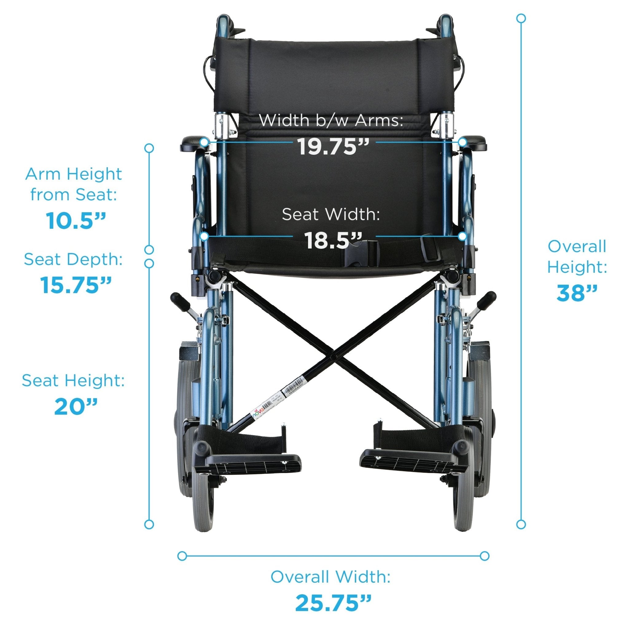 Nova 352 Comet Lightweight Transport Chair 19