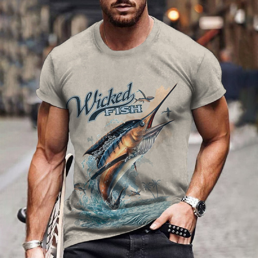 Vintage fishing T-shirt uomo